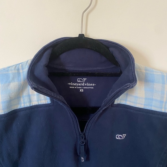 vineyard vines plaid quarter zip - Picture 2 of 2